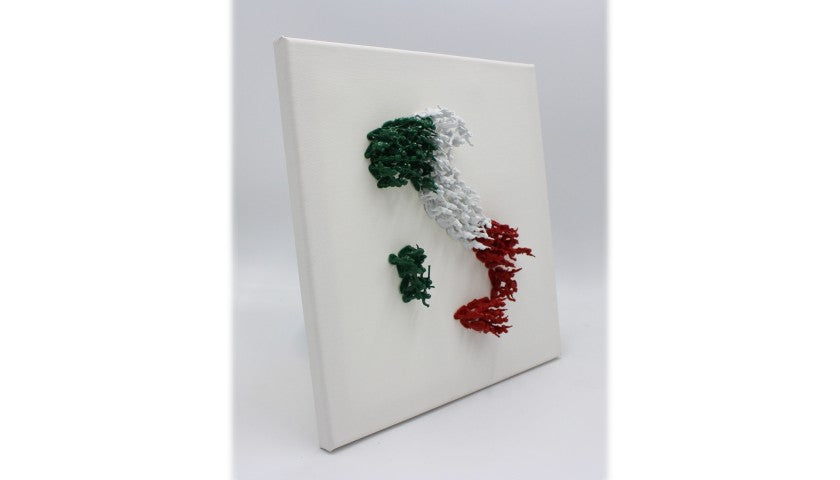 "Italy" by Alessandro Padovan — 3D screw art, detail view