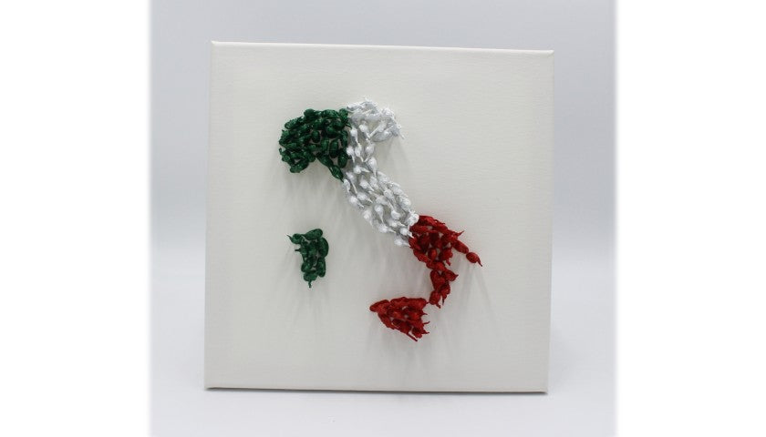 "Italy" by Alessandro Padovan — 3D screw art, detail view