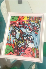 "L'attesa della sposa" by Biagio Occhipinti — framed oil painting, full view