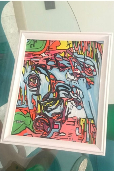 "L'attesa della sposa" by Biagio Occhipinti — framed oil painting, full view