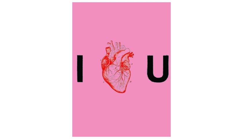 "Love With Heart vs Banksy" by Mr Ogart — aluminum lithograph, detail view