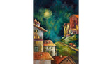"Notturno" by Marco Denti — oil on hardboard, detail view