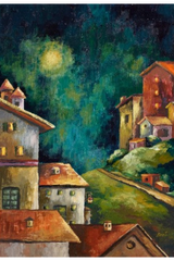 "Notturno" by Marco Denti — oil on hardboard, full view