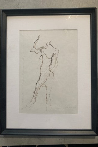 "Nudo n.15" by Ernesto Treccani — ink on paper, full view