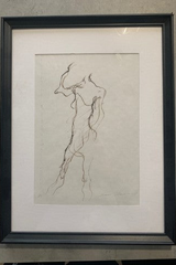 "Nudo n.15" by Ernesto Treccani — ink on paper, full view