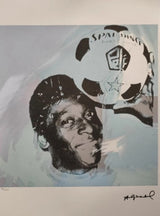"Pelé" lithograph by Andy Warhol — numbering detail
