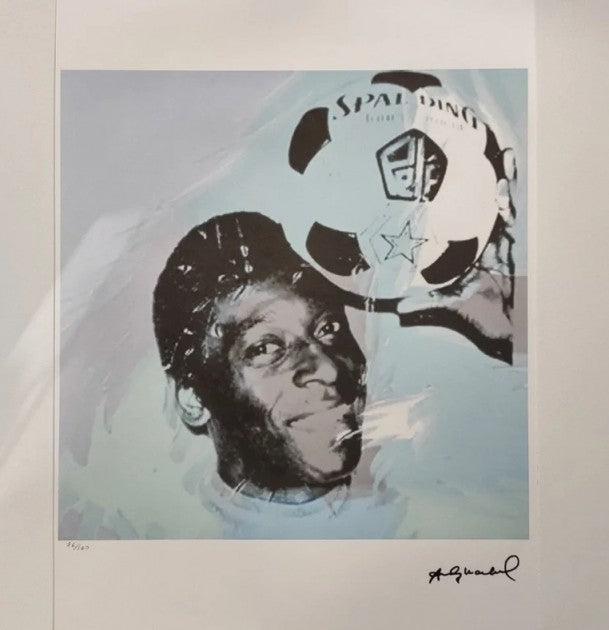 "Pelé" lithograph by Andy Warhol — detail view