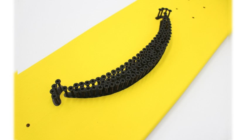 "Smile (Skateboard)" by Alessandro Padovan, front view