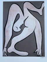 "The Acrobat" lithograph by Pablo Picasso — signature detail