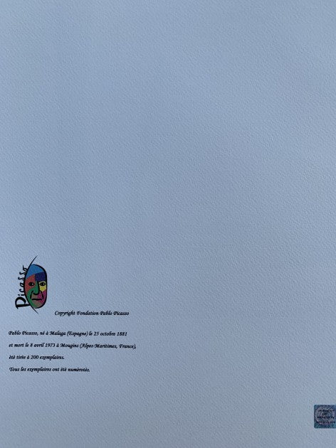 "The Acrobat" lithograph by Pablo Picasso — certificate of authenticity