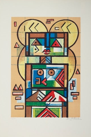 "Untitled" by Ibrahim Kodra — screen print, full view