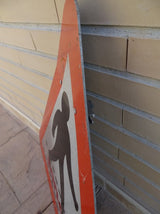 Reverse side of the plastic panel for "Walking", attributed to Banksy