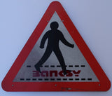 "Walking" attributed to Banksy, full panel view