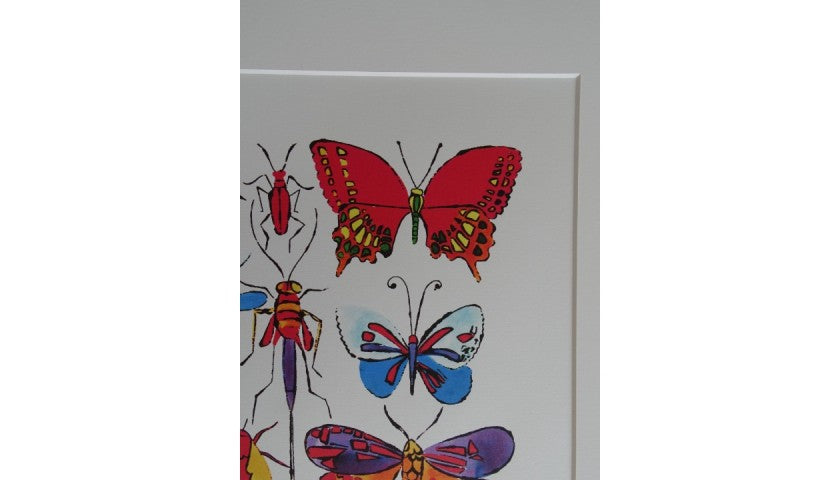 "Butterflies" lithograph by Andy Warhol — reverse view