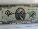 US Post Office postmarks on the Andy Warhol signed two dollar bill