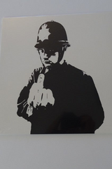Banksy "Rude Copper" framed vinyl cover — full view