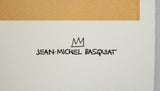 Basquiat signed lithograph — signature detail