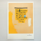 Basquiat signed lithograph — detail view