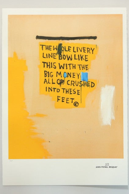 Basquiat signed lithograph — full view