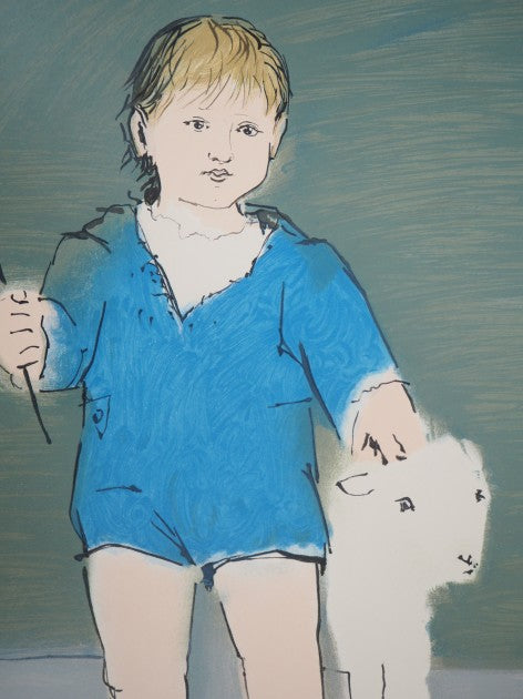 "Child with a Lamb" lithograph by Picasso — numbering detail