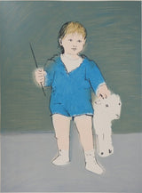 "Child with a Lamb" lithograph by Picasso — blindstamp detail