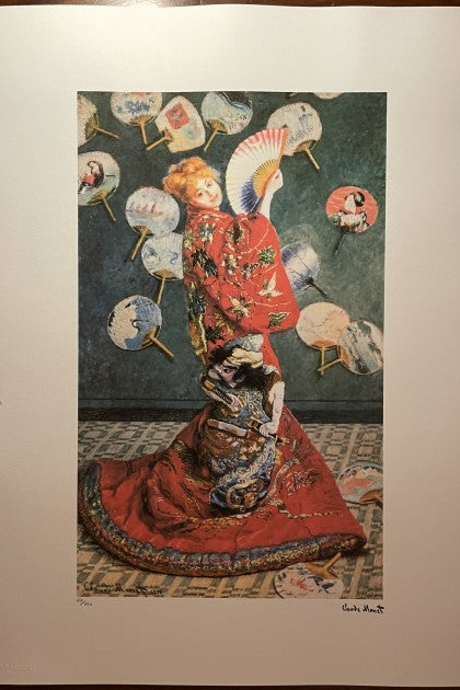 Claude Monet signed lithograph — full view