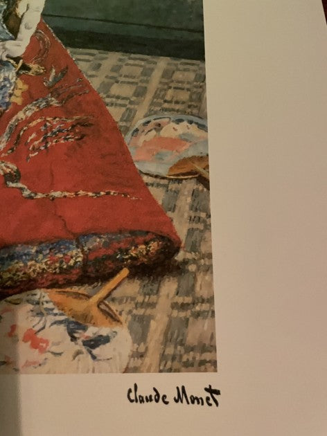 Claude Monet signed lithograph — stamp detail