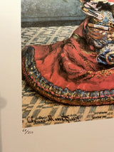 Claude Monet signed lithograph — signature detail