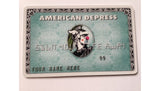 Close-up of the parody American Express design on D*Face's "American Depress"