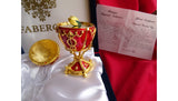 Close-up of hand-painted finish on the Fabergé Imperial egg
