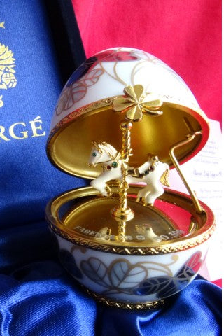 Fabergé Napoleon Imperial egg, 24k gold plated, front view