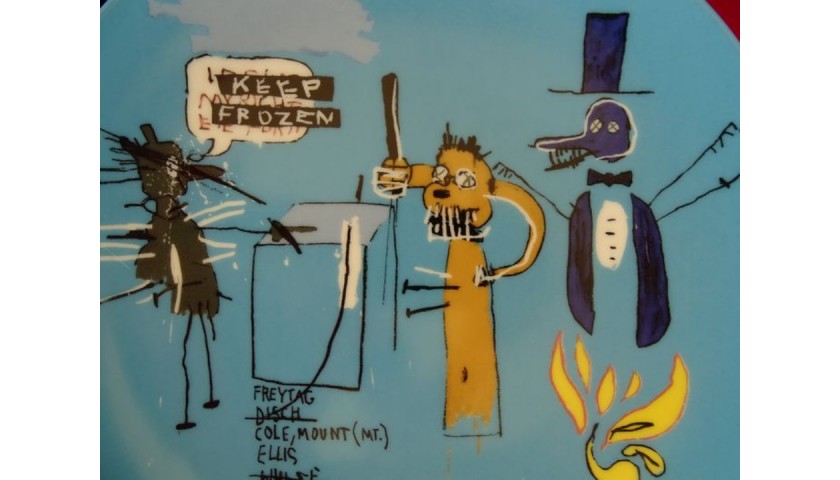 Limoges Basquiat plate, back with maker's mark