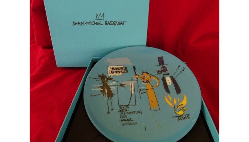 Close-up of the Basquiat Return of Central Figure design on the plate