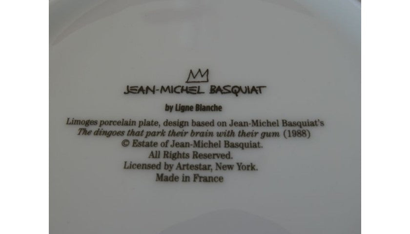Full view of the Jean-Michel Basquiat Limoges collectible plate