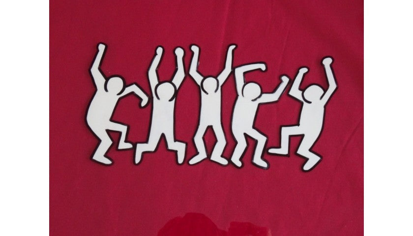 Keith Haring animation cel — detail view