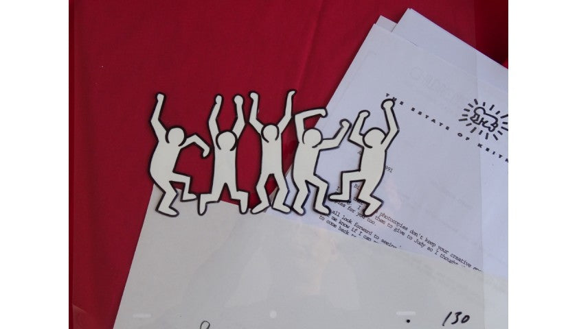 Keith Haring animation cel — color detail
