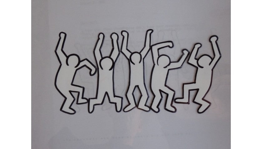 Keith Haring animation cel — reverse view