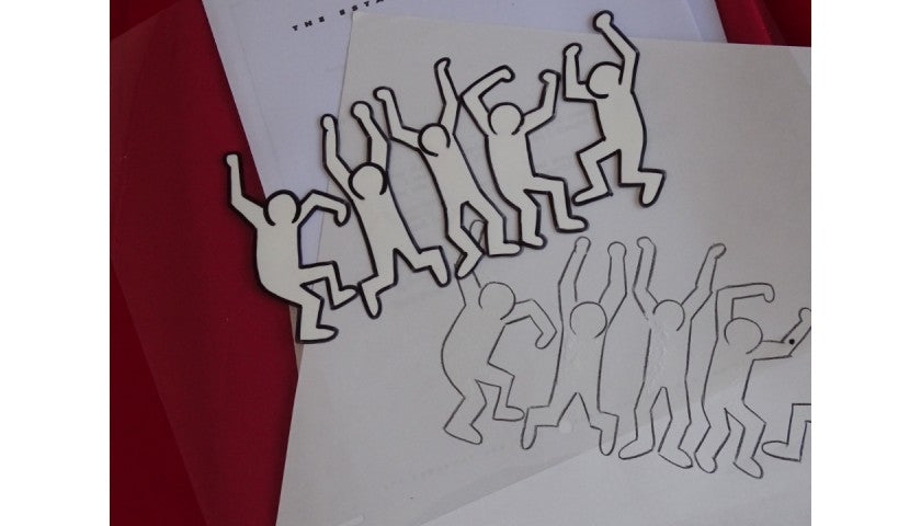 Keith Haring animation cel — frame detail