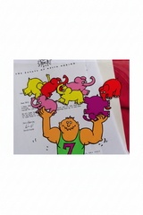 Keith Haring hand-painted animation cel — full view