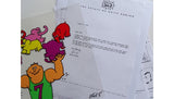Keith Haring animation cel — Sesame Street storyboard photo card