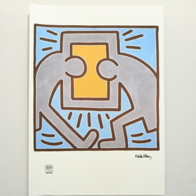 Keith Haring signed lithograph — detail view