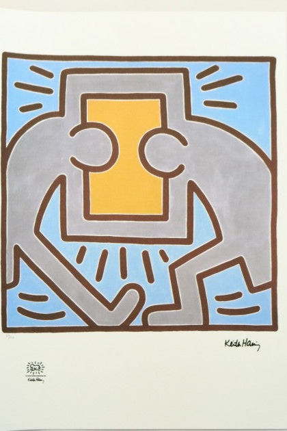 Keith Haring signed lithograph — full view