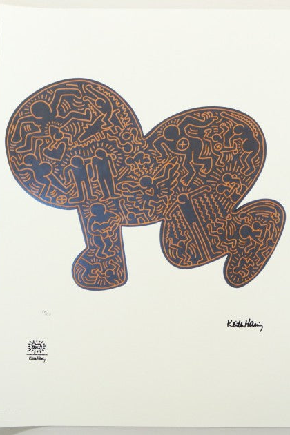 Keith Haring signed lithograph — full view