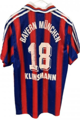 Jurgen Klinsmann Signed Bayern Munich Shirt 1996/97, front