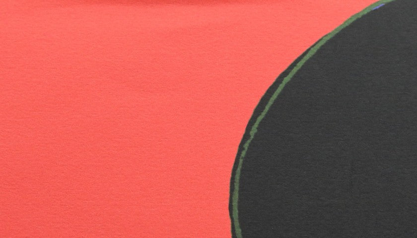 "Mickey Mouse" lithograph by Andy Warhol — paper detail