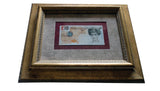 "Di-Faced Tenner" by Banksy, reverse side detail with "Trust No One" inscription