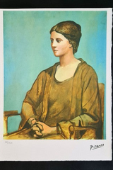 Pablo Picasso offset lithograph with dry stamp, full view
