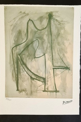 Pablo Picasso offset lithograph with dry stamp, full view