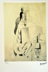 Pablo Picasso offset lithograph with dry stamp, full view