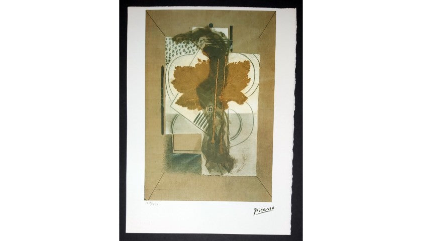 Pablo Picasso offset lithograph with dry stamp, detail of numbering bottom left
